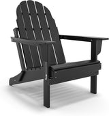 Folding Adirondack Chair - Durable HDPE Poly Lumber All-Weather Resistant - Photo 1