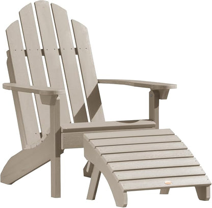 highwood Classic Westport Adirondack Chair with Ottoman, Woodland Brown