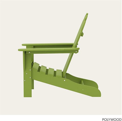 POLYWOOD AD4030LI Classic Outdoor Adirondack Chair, Lime