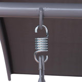 Outsunny 2 Person Porch Swing with Stand, Outdoor Swing with Canopy, Pivot Storage Table, 2 Cup Holders - Photo 8