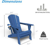 GLANC Folding Adirondack Chair Set of 2 - Photo 3
