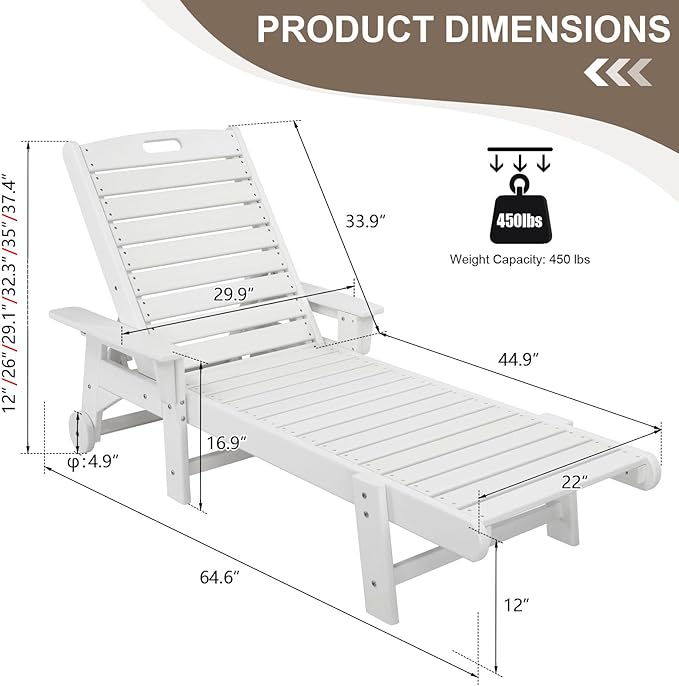 Outdoor Pool Chaise Lounge Chair - Photo 3