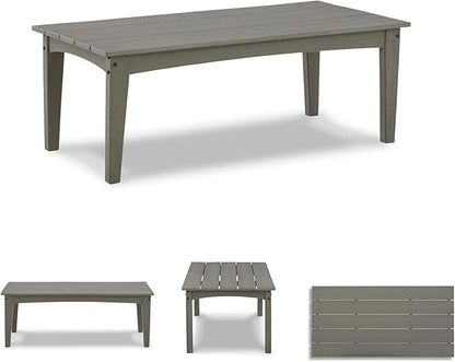 Signature Design by Ashley Visola Outdoor HDPE Patio Cocktail Table, Gray