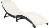 SAFAVIEH Outdoor Collection Pacifica Black Solid Wood/Beige Cushion 3-Piece Chaise Lounge Set with Table (PAT7020G) - Photo 9
