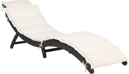 SAFAVIEH Outdoor Collection Pacifica Black Solid Wood/Beige Cushion 3-Piece Chaise Lounge Set with Table (PAT7020G)