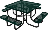 COATEDOUTDOORFURNITURE Heavy-Duty Portable Outdoor Picnic Table with Umbrella Hole - Photo 1