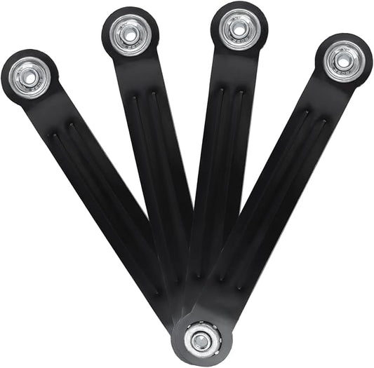 Glider Bearing Arm Bracket Replacement, 4Pcs Balck, 9.9 Inch Length & 7.5 Inch Hole Center, Hardware Rocker Parts for Patio Glider, Garden Bench, and Chair Repair