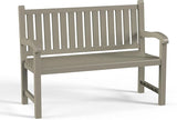 ROJIK Outdoor Bench Resin Patio Chairs Waterproof 2-Person Slatted Chairs with Sturdy Frame - Photo 1