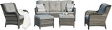 Rilyson Outdoor Patio Wicker Furniture Set - 5 Piece Rattan Patio Conversation Sectional Sofa Set with 1 Couch - Photo 1