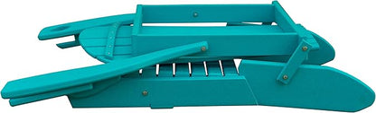 Furniture Barn USA Poly Folding Adirondack Chair with Smart Phone Holder, Aruba Blue