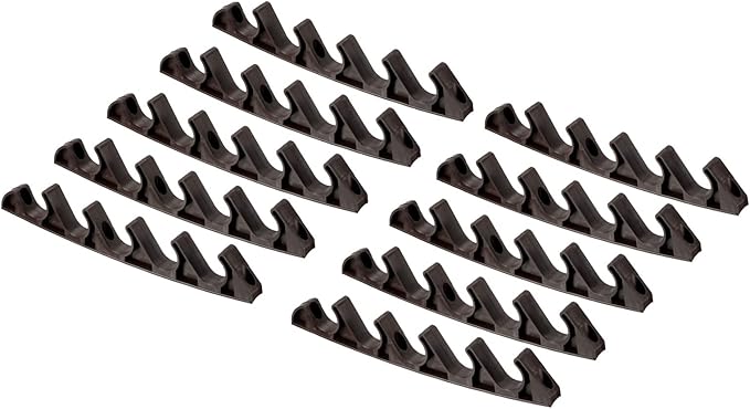 PATIKIL Chaise Adjustment Bracket, 10 Pack 5 Position Lawn Yard Multi Position Back Support Adjuster for Outdoor Lounge Patio, Brown