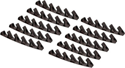 PATIKIL Chaise Adjustment Bracket, 10 Pack 5 Position Lawn Yard Multi Position Back Support Adjuster for Outdoor Lounge Patio, Brown