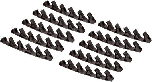 PATIKIL Chaise Adjustment Bracket, 10 Pack 5 Position Lawn Yard Multi Position Back Support Adjuster for Outdoor Lounge Patio, Brown