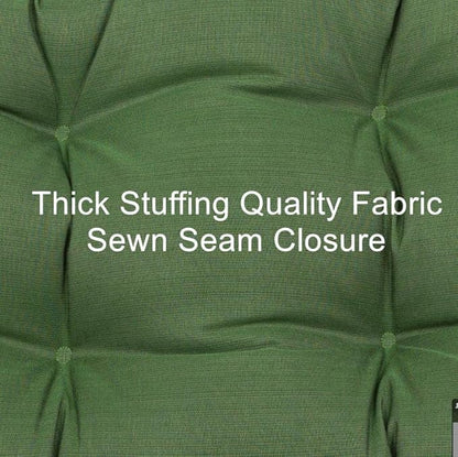 QILLOWAY Outdoor Patio Wicker Seat Cushions Group Loveseat/Two U-Shape/Two Lumbar Pillows for Patio Furniture,Wicker Loveseat,Bench,Porch,Settee of 5 (Dark Green)