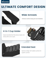 FOOWIN Folding Adirondack Chair Set of 6, HDPE Adirondack Chairs with Cup Holder - Photo 5