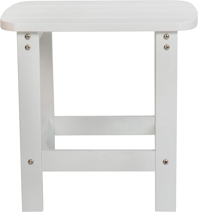 Flash Furniture Set of 4 Savannah Adirondack Rocking Chairs - Commercial Grade All-Weather White Poly Resin Wood - Photo 8