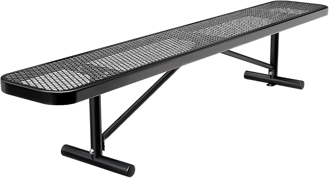 Ceridwen Park Benches for Weatherproof Commercial Outdoor Bench,Metal Frame Park Bench with Expanded Metal Mesh for Garden Bench,Rectangular Outdoor Benches for Outside Garden Lawn Yard Porch