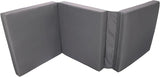 Merax Outdoor Chaise Lounge Cushion with Foldable 3-Section Design, Dark Gray Patio Reclining Chair Cushions for Lawn - Photo 4