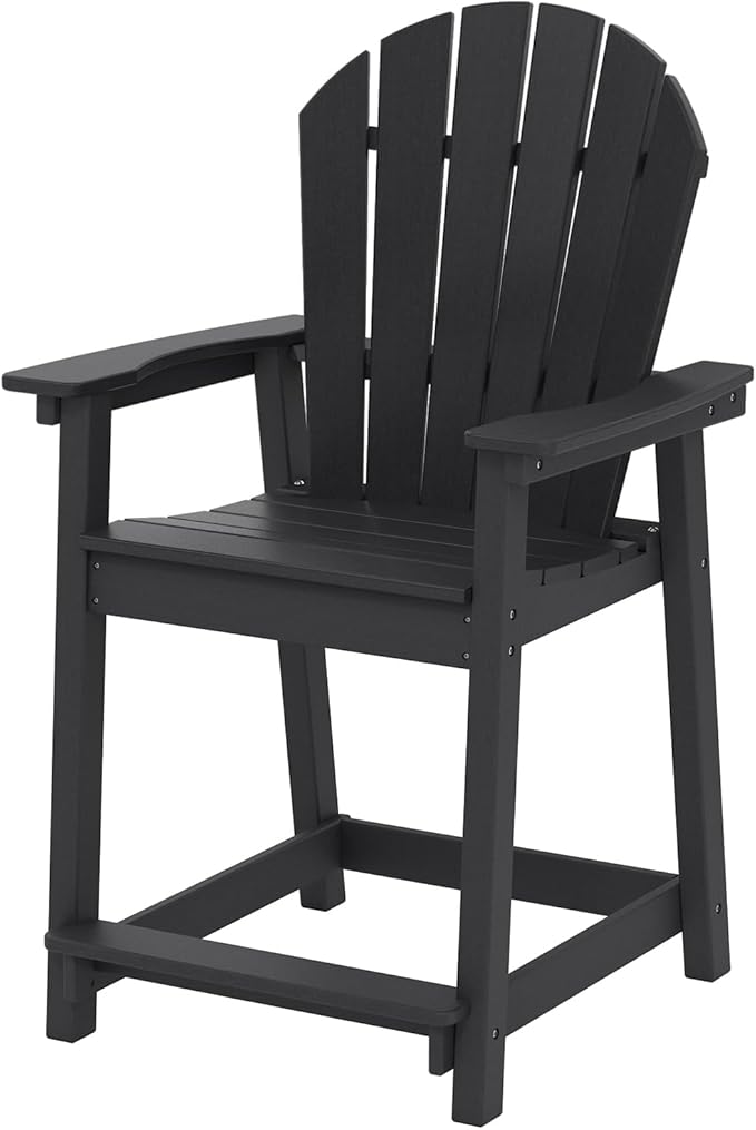 OTSUN Tall Modern Adirondack Chair, All Weather HDPE Bar Height Adirondack Stools Widened Durable Design for Porch Patio Yard Lawn Fire Pit Bistro Basement Indoors & Outdoors