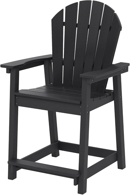OTSUN Tall Modern Adirondack Chair, All Weather HDPE Bar Height Adirondack Stools Widened Durable Design for Porch Patio Yard Lawn Fire Pit Bistro Basement Indoors & Outdoors