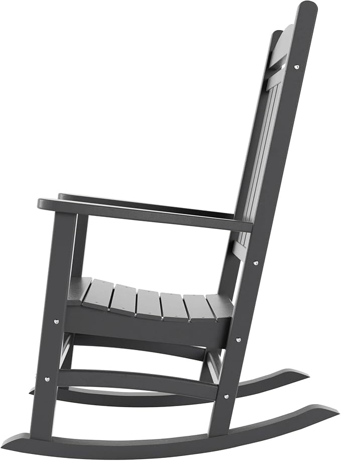 WestinTrends Malibu 3-Piece Set Outdoor/Patio Rocking Chairs (2 Seater), Gray