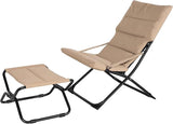 Abba Patio Heavy-Duty Outdoor Chaise Lounge Chair, Reclining Folding Camping Chair with Removable Footrest - Photo 1