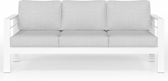 Solaste Outdoor Couch Aluminum Patio Furniture Sofa, 3-Seat All-Weather Metal Outdoor Patio Furniture with Cushions - Photo 6