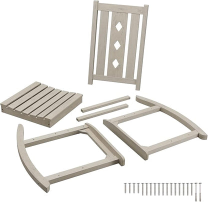 Oversized Rocking Chair, Outdoor Rocking Chair for Adults, All Weather Resistant Porch Rocker for Lawn Garden, 350lbs Weight Capacity