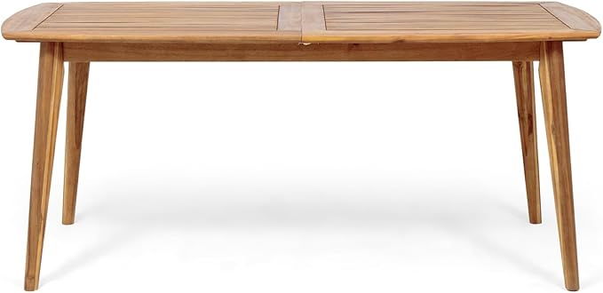 Christopher Knight Home Stamford Outdoor Acacia Wood Expandable Dining Table, Teak
