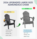 Plawdlik 2026 Upgraded Oversized Folding Adirondack Chair, Set of 4 - Photo 9