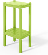 Costaelm Outdoor Side Table, 2-Tier Small Patio Coffee Tables for Outside, Outdoor End Tables for Patio - Photo 8