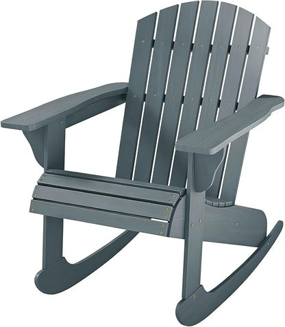 Outdoor Rocking Chair, Solid Wood Patio Rocker, Ergonomic Comfort 285LBS for Porch, Patio, Garden, Backyard