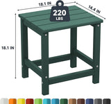 KINGYES Adirondack Outdoor Side Table, Green - Photo 3