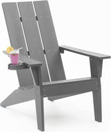 MXIMU Modern Adirondack Chair Weather Resistant with Cup Holder Oversized Fire Pit Chairs Adorondic Plastic Outdoor - Photo 1
