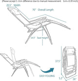 VINGLI Upgraded Zero Gravity Chair Set of 2 Lounge Outdoor Chairs with Trays and Pillows - Photo 3