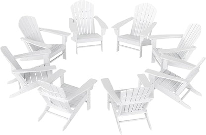 WestinTrends Dylan Outdoor Adirondack Chair (Set of 8), White