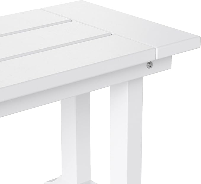 WO WESTIN OUTDOOR HDPE Laguna Trestle 65" Bench,White