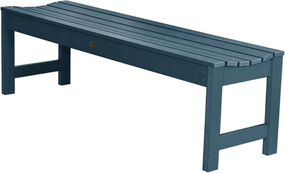 highwood Lehigh Picnic Garden Bench, 5 feet, Nantucket Blue