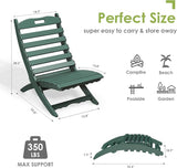 GREENVINES Folding Wave Chairs Set of 4 | Xavier | Portable Adirondack Chair | HDPE | All Weather | Forest - Photo 2
