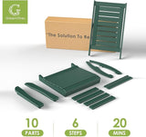 GREENVINES Outdoor Rocking Chairs | Set of 4 | Porch Rocker | HDPE Plastic | Forest | Oversized Rockers | High Back - Photo 8