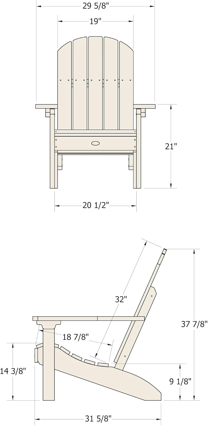 Cape Adirondack Chair, Adult, Cabana Tan