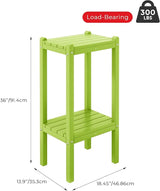 Costaelm Outdoor Side Table, 2-Tier Small Patio Coffee Tables for Outside, Outdoor End Tables for Patio - Photo 2