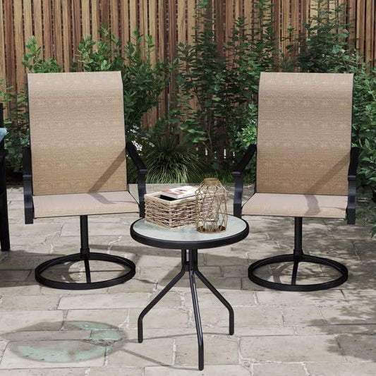 Patio Swivel Chairs,Outdoor Garden Bench 、Garden Chair 、Swivel Chairs Set of 2