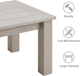 Psilvam Outdoor Coffee Table, 47.2" Poly Lumber Modern Rectangle Large coffee table - Photo 5