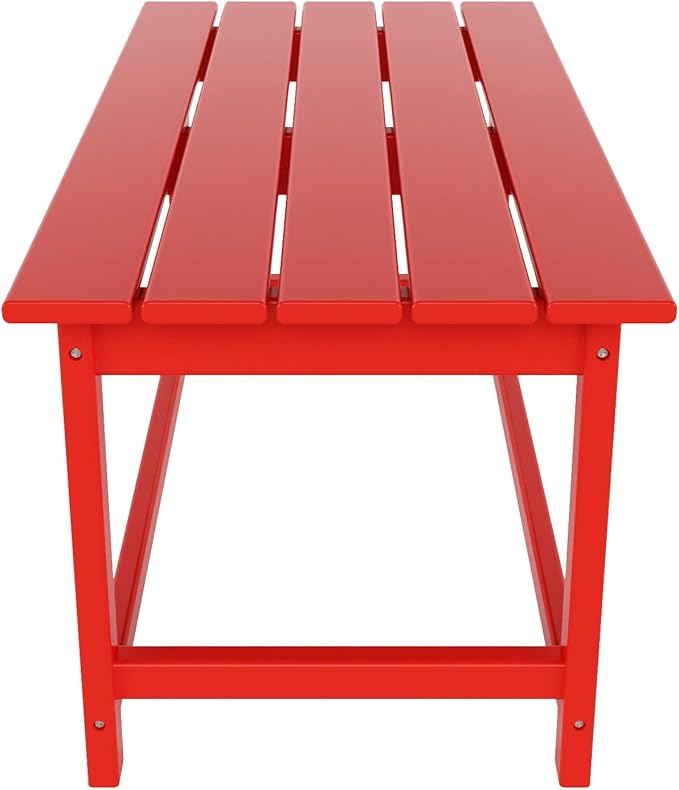WO WESTIN OUTDOOR HDPE Laguna Outdoor Poly Adirondack Coffee Table, Red