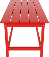 WO WESTIN OUTDOOR HDPE Laguna Outdoor Poly Adirondack Coffee Table, Red - Photo 4