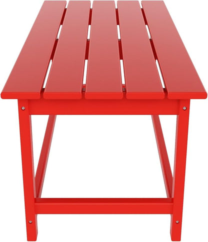 WO WESTIN OUTDOOR HDPE Laguna Outdoor Poly Adirondack Coffee Table, Red