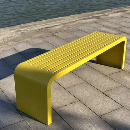 Outdoor Bench, Metal Garden Bench, Park Bench, Weatherproof Bench with Metal Frame, for Gardens, Balconies and Terraces (Color : E, Size : 150cm)
