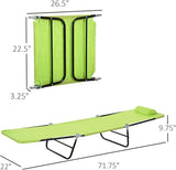 Outdoor Tanning Chair with Pillow, Folding Chaise Lounge Chair with Adjustable Backrest - Photo 2