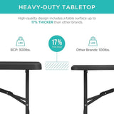 Best Choice Products 8ft Plastic Folding Table, Indoor Outdoor Heavy Duty Portable w/Handle, Lock for Picnic, Party - Photo 3